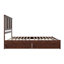 Lit plateforme avec rangement en bois massif Ashante avec pied de lit et tiroirs sous le lit-2141740066-2088022180