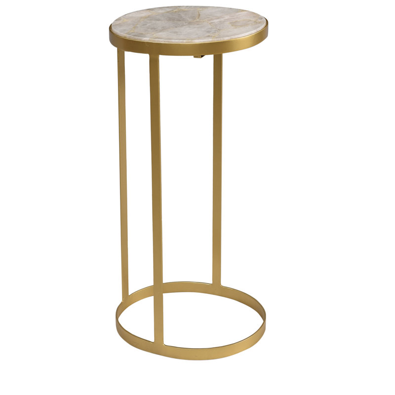 Stone Top End Table