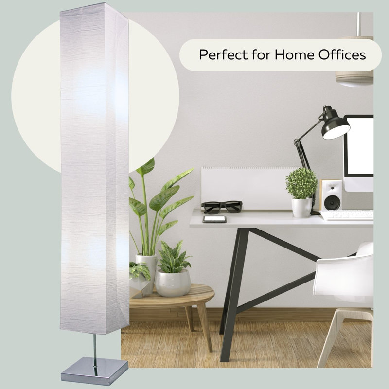 Lampe sur pied colonne en papier Lassalle