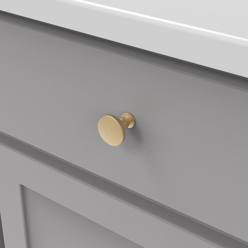 Anders Round Knob, Brushed Golden Brass