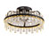 Kamekia 19" Dimmable Crystal Bladeless Ceiling Fan with Remote Control and LED Lights