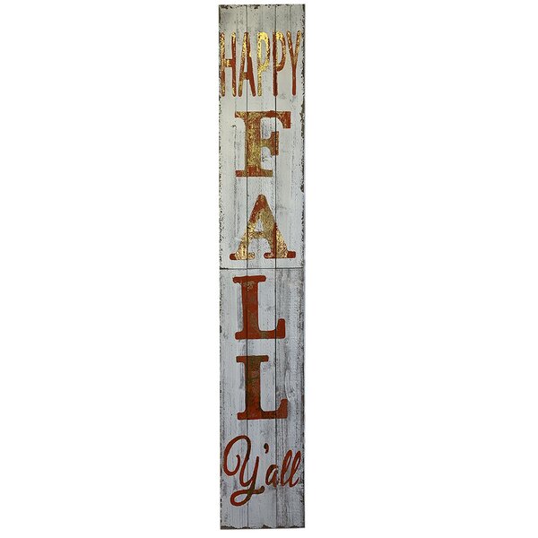 Gracie Oaks Happy Fall Yall Porch Sign & Reviews | Wayfair