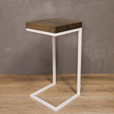 C Shape Rustic Side Table