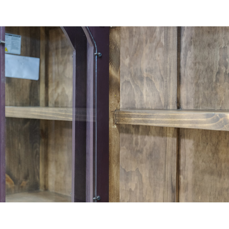 Buffet en bois massif de 70,75 po de largeur, Rouge merlot