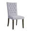 Ensemble de 2 chaises d'appoint en lin gris et chêne gris