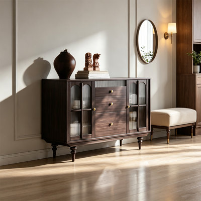 Buffet en bois de noyer massif