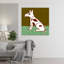 Reproduction d'art mural chien assis moderne-129965482