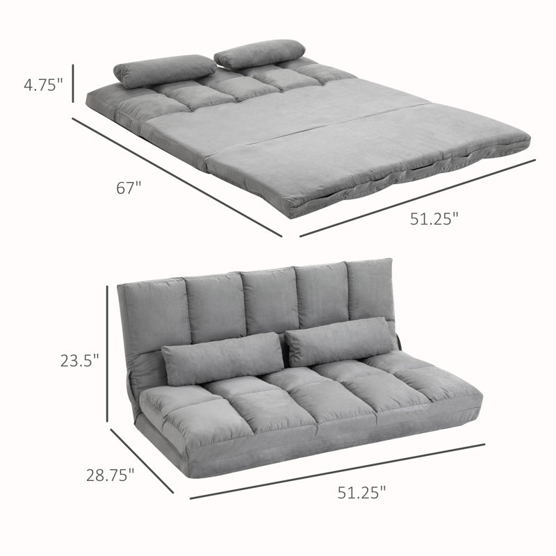 Canapé convertible, canapé-lit pliant, chaise longue d'invité, Gris clair