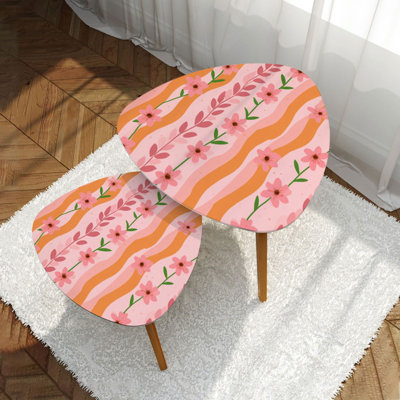 Ensemble de 2 tables basses gigognes Triangle