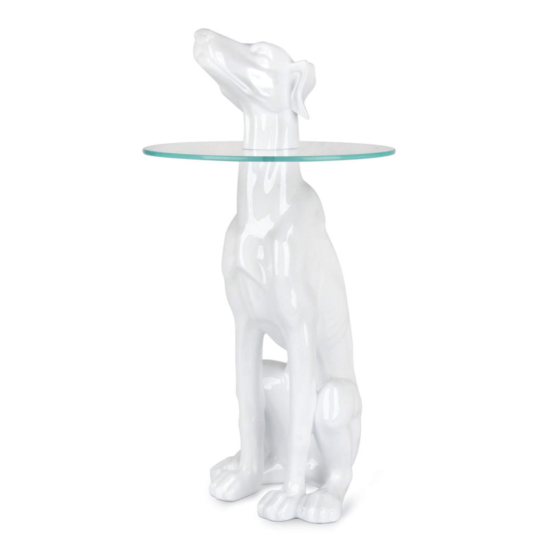 Axxel Glass Top End Table