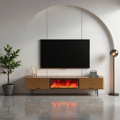 Console télé décorative pour foyer - style minimaliste
