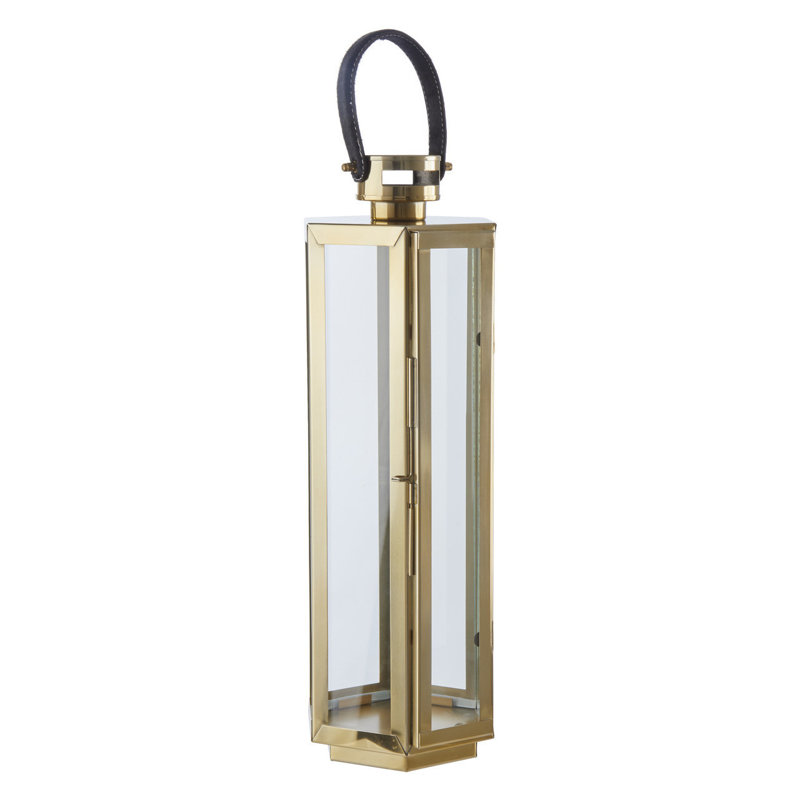 Francesca Tabletop Lantern, 66 cm H x 19 cm W x 19 cm D, Gold