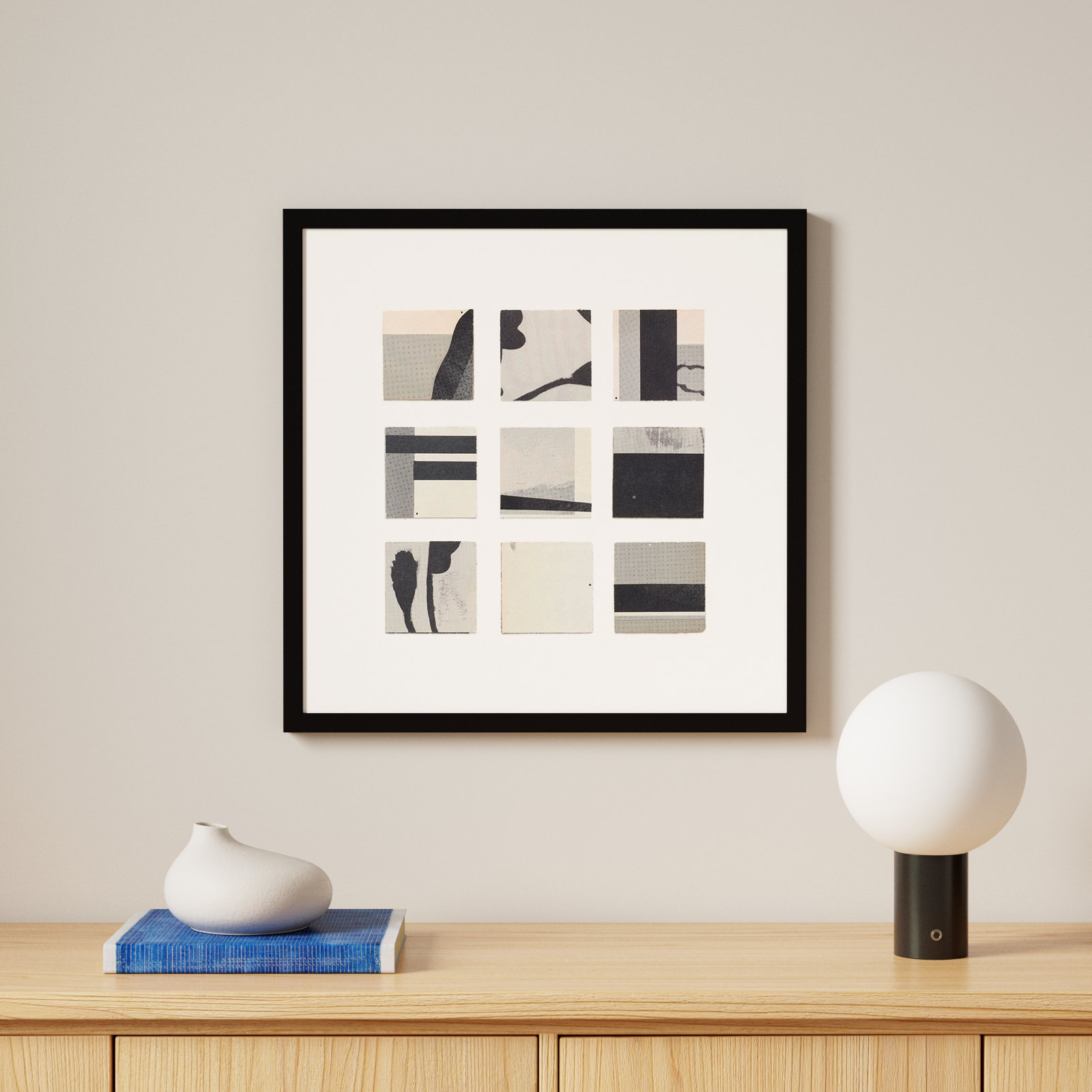 Lise "Pinpoint" Print, Black, 24" H x 24" W x 1.25" D