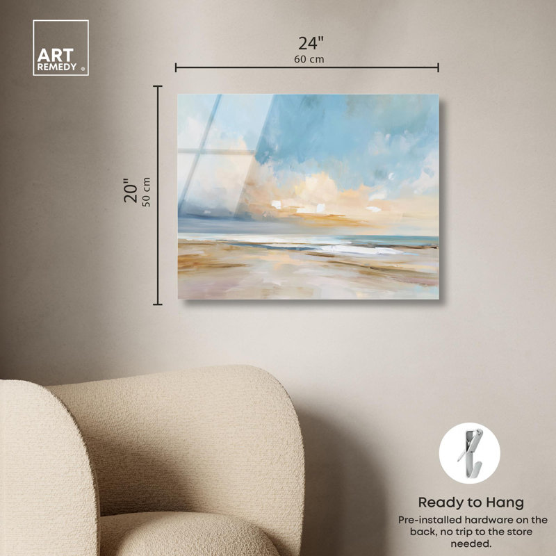 «Coastal Dreamscape», reproduction d'art acrylique par Art Remedy, H 20 po x l 24 po