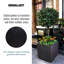 Concrete Effect Square Planter, Frostproof Reinforced Stone Outdoor Plant Pot, Garden Planter Box with Drainage Holes-933405708-933405939