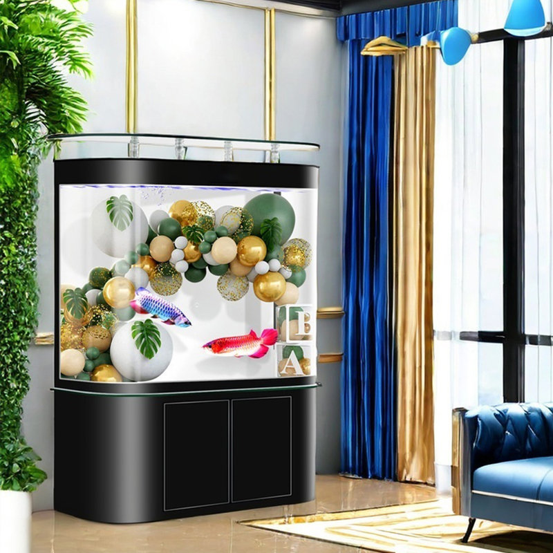 Aquarium Minimalist, H 66,1 po x l 47,2 po x P 19,6 po, Noir