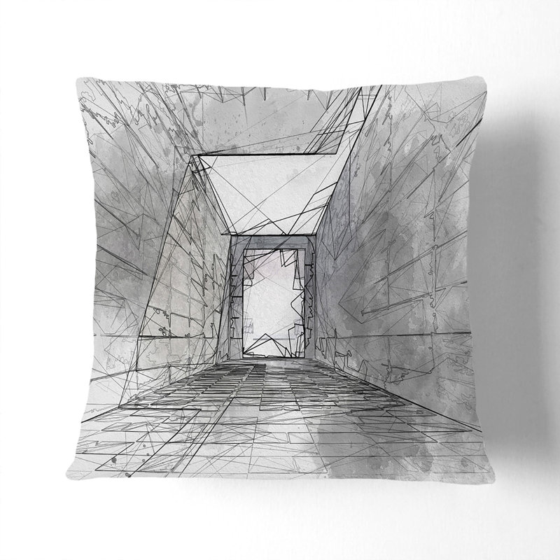 Square Throw Cushion, 40cm H x 40cm W x 15cm D