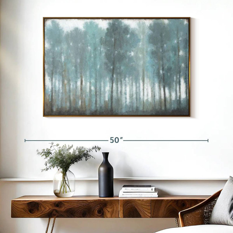 Ruisseau caché, Cadre flottant doré, 40 po x 27 po
