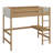 Twin Size Rubber Wood Loft Bed – Desk, Boucle Upholstered Headboard/Footboard, Ladder & Safety Guardrails