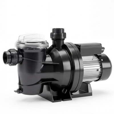 Pompe de piscine auto-amorçante à haut courant - 1,5 HP double niveau de puissance 115 V / 230 V - Moteur en cuivre silencieux, panier-filtre, connecteurs 1,5 po et 2,0 po - Piscines hors-terre / creusées, spas, étangs - Moulage sous pression en aluminium