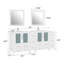  Ensemble de meuble-lavabo double 84 "avec miroir 84"-27042739