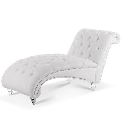 Comfortable Tufted Armless Chaise Lounge For Relaxation And Style
