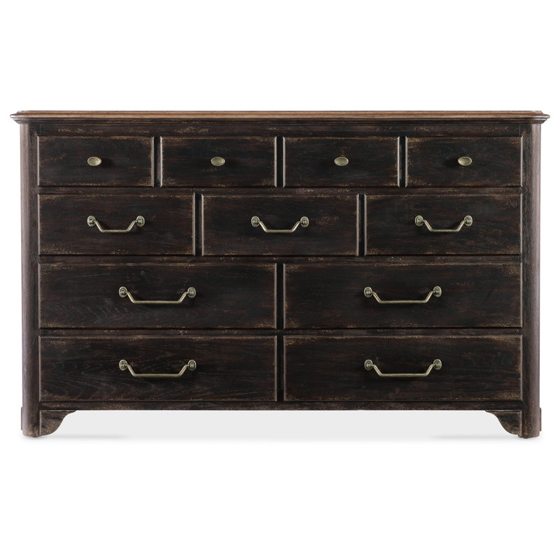 Americana Eleven Drawer Dresser, Black