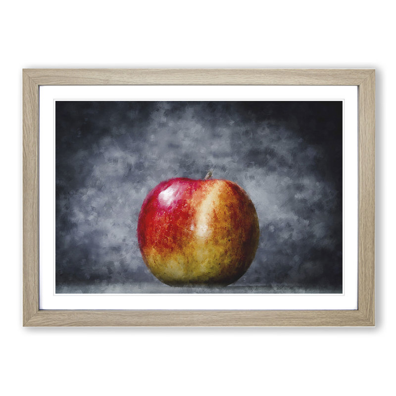 Apple Fruit - Picture Frame Painting, Oak Framed, 48cm H x 65cm W x 2cm D