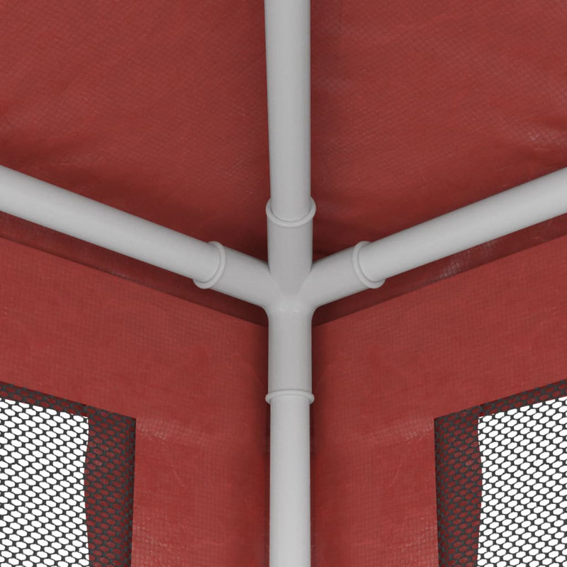 Allieana 2m x 2m Iron Party Tent, Red, Red