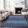 Premium Machine Washable Prisco Navy Rug