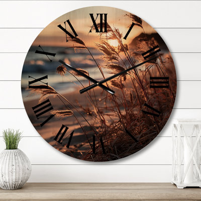 Horloge murale de plage Beach Breeze At Sunrise IV