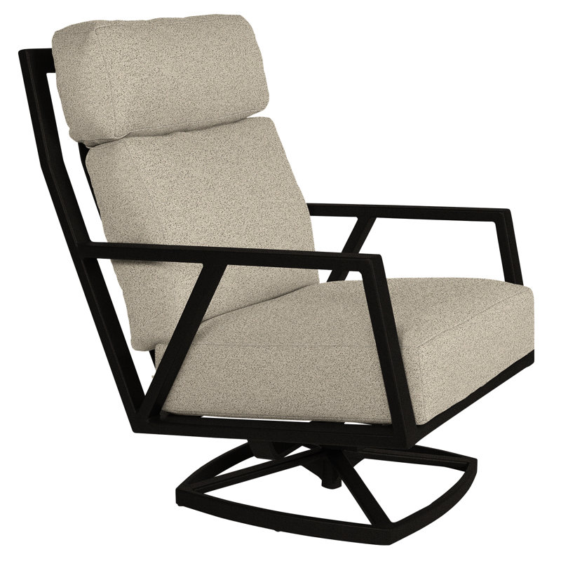 Aris Outdoor Rocker Chair, Carbon Black, Sensory Granite