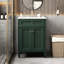 24 meubles de salle de bain de style français avec 2 portes et un tiroir, des solutions de rangement réfléchies, des rails coulissants lisses, des charnières à fermeture en douceur, idéales pour les salles de bain modernes en bois massif, facile à nettoyer