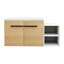 Meuble-lavabo mural 42 po avec lavabo à poser en résine, 1 tablette de rangement, 2 portes à fermeture douce-440827097