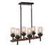 Luminaire suspendu industriel 6 lumières