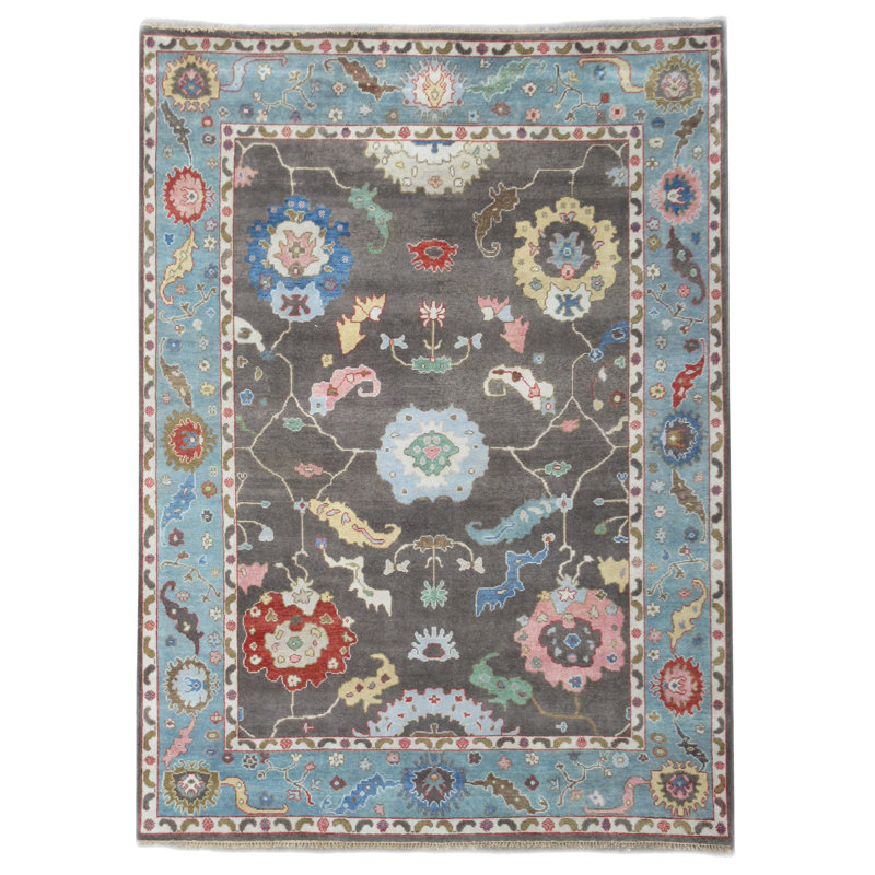 Tapis brun 9X12 Oushak