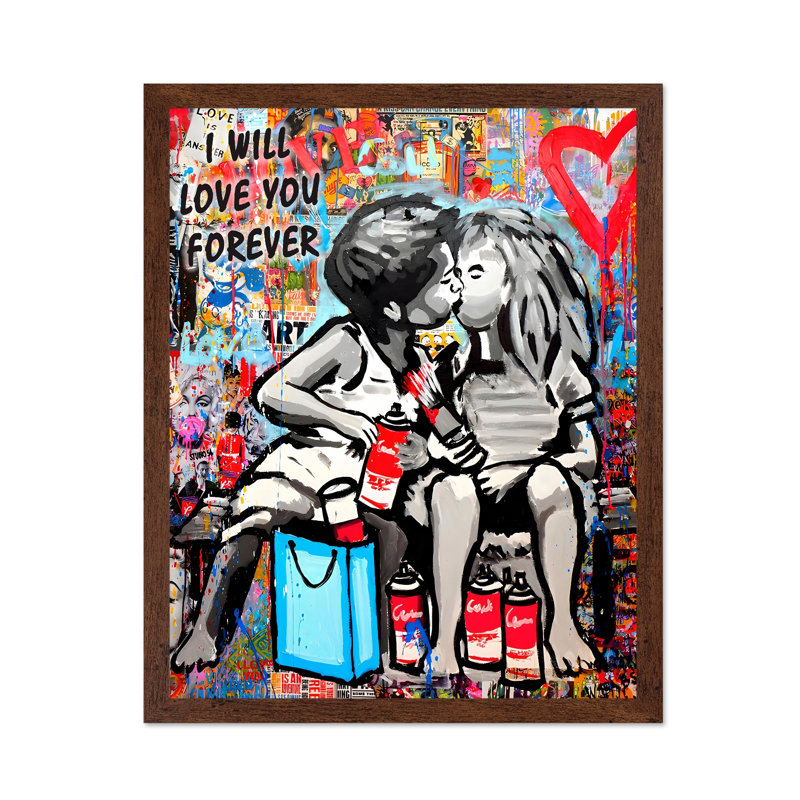 I Will Love You Forever, Poster, 16"H x 20"W, Brown Framed