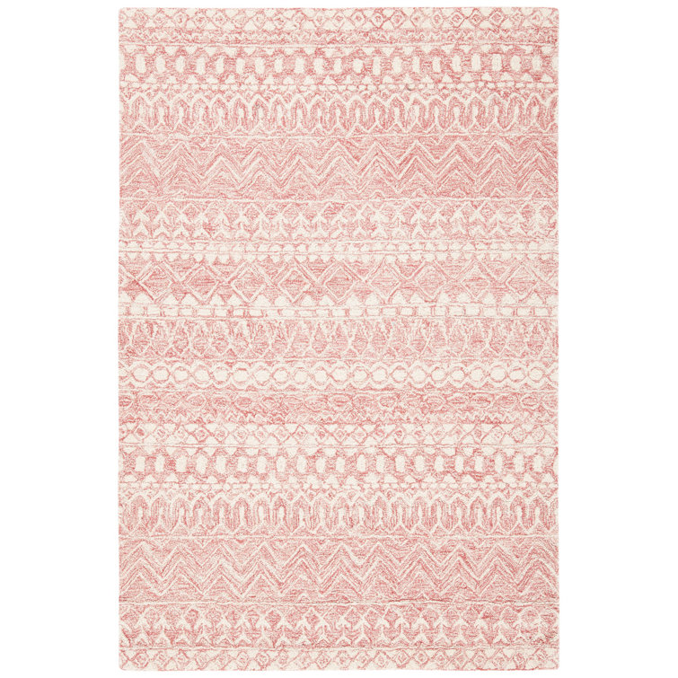 Cuomhouse Hand Tufted Wool And Cotton With Latex Chevron Rug