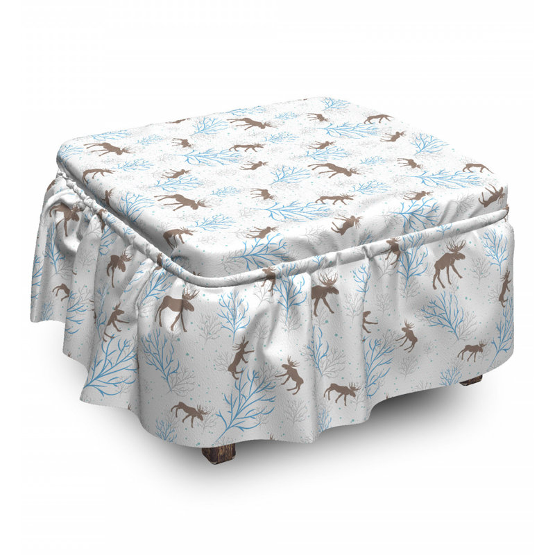 Box Cushion Ottoman Slipcover