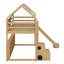 Lit mezzanine simple en bois avec tente-576023106