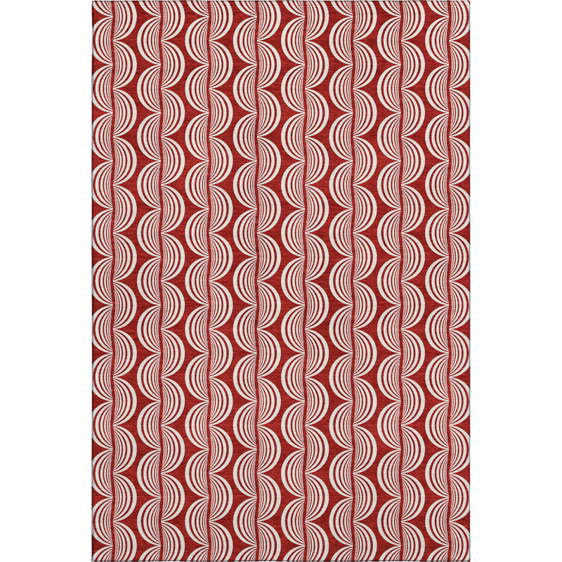 Premium Machine Washable Corum AMF1055 Swirls Rug, Rectangle 9' x 12'