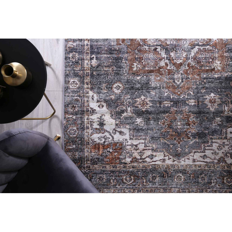 Cotton Oriental Indoor Rug, Rectangle 6'6'' x 9'5''
