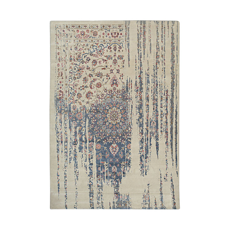 Tapis terre cuite Philamena & Viscose, Rectangle 8 pi x 10 pi