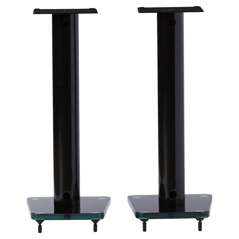 Glass & Steel Speaker Stands, 24" Height