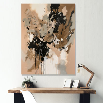 «Brown Colorful Symmetry I - Abstract», impressions d'art mural