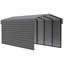 Abri d'auto en acier avec 2 ensembles de parois latérales, 10 x 24 x 9-100015420