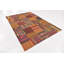 Tapis de 6'7" x 9'7" en laine marron / orange noué à la main Alexia