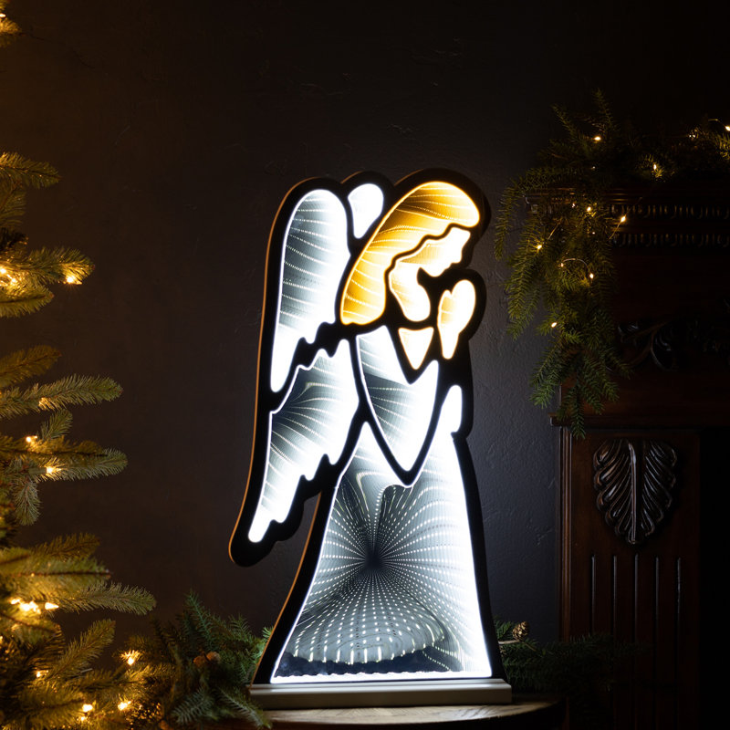 Présentoir lumineux Holiday Angel Ekko, H 24,5 po x l 3 po x P 12 po
