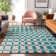 Premium Machine Washable Prisco Teal Rug