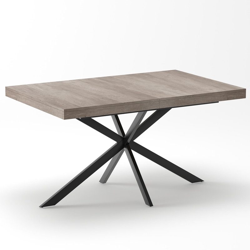 55.11"-70.86"Retro Rectangular Stretch Dining Table, Grey Carole Top With Same Color Embossed Center Plate,With Storage Box,Suitable For Dining Rooms, Kitchens, And Living Rooms,Grey